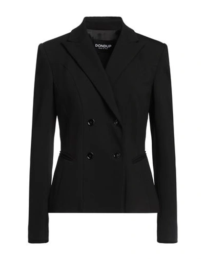 Dondup Woman Blazer Black Size 6 Viscose, Polyamide, Elastane In Black