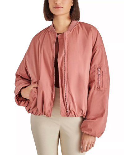 Steve Madden Women's Vida Bubble Bomber Jacket In Pink