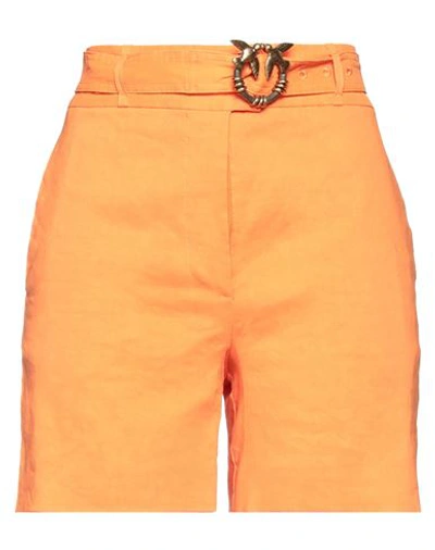Pinko Woman Shorts & Bermuda Shorts Orange Size 0 Linen, Viscose, Elastane