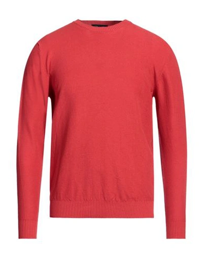 Drumohr Man Sweater Coral Size 42 Cotton In Red