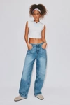 Bdg Bella Baggy Jean In Vintage Denim Medium, Women's At Urban Outfitters