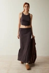 Out From Under Arlo Midi Skirt In Chocolate, Women's At Urban Outfitters