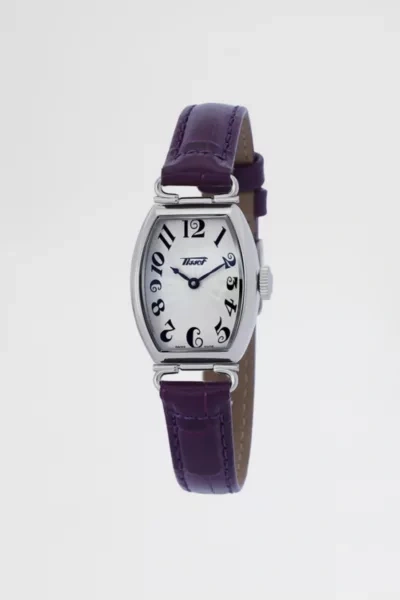Tissot Heritage Quartz Silver Dial Ladies Watch T128.109.16.032.00 In Black / Purple / Silver / Violet