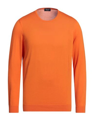 Drumohr Man Sweater Orange Size 38 Cotton