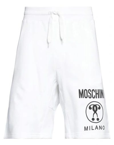 Moschino Man Shorts & Bermuda Shorts White Size 30 Organic Cotton
