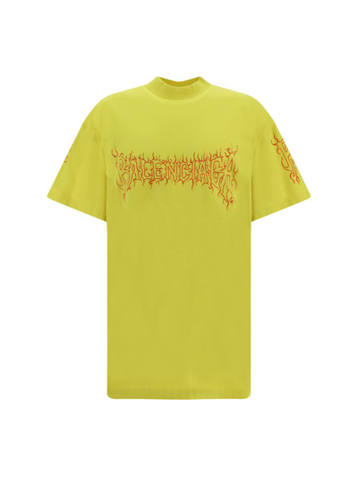 Balenciaga T-shirt And Polo In Yellow