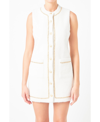 Endless Rose Women's Chain Trimmed Mini Dress In Ivory