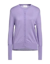 Snobby Sheep Woman Cardigan Light Purple Size 2 Silk, Cashmere