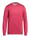 Drumohr Man Sweater Fuchsia Size 44 Cotton In Pink