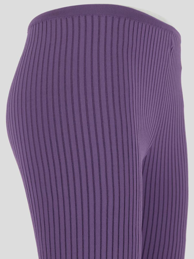 Laneus Flared Leggins In Purple