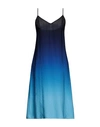 Casablanca Woman Midi Dress Midnight Blue Size 6 Silk