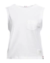 Thom Browne Woman Top White Size 6 Cotton