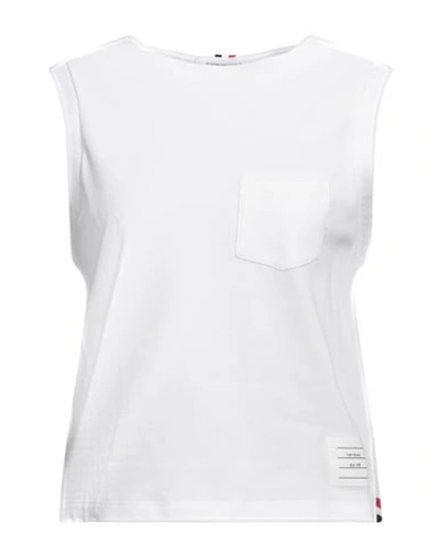 Thom Browne Woman Top White Size 6 Cotton