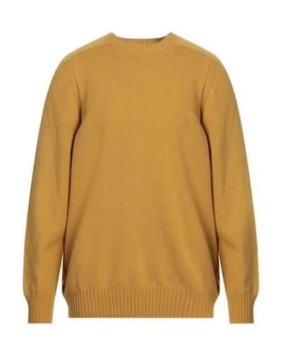 Gran Sasso Man Sweater Mustard Size 46 Virgin Wool In Yellow