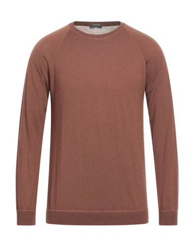 Rossopuro Man Sweater Brown Size 4 Merino Wool