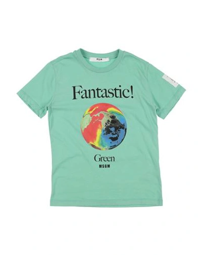Msgm Babies'  Toddler T-shirt Light Green Size 4 Cotton