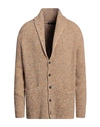 Harmont & Blaine Man Cardigan Ocher Size L Polyamide, Wool, Viscose, Cashmere In Yellow