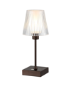 Jonathan Y Oscar 12.5" Modern Industrial Rechargeable, Cordless Iron, Acrylic Integrated Led Table Lamp With Ri In Oil Rubbed Bronze