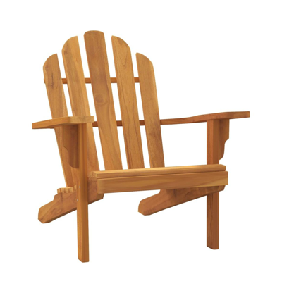 Vidaxl Patio Adirondack Chair 31.1"x37.4"x36.2" Solid Wood Teak In Brown