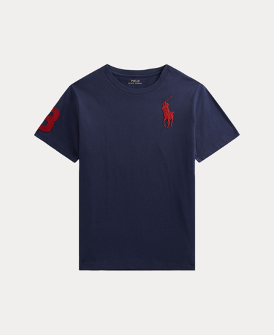 Polo Ralph Lauren Kids' Big Boys Big Pony Cotton Jersey T-shirt In French Navy