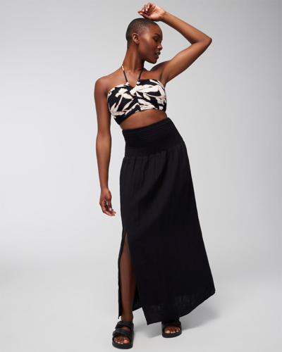 Soma Women's  Swim Convertible Skirt Dress In Black Size Large