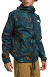 The North Face Antora Waterproof Hooded Rain Jacket In Summit Navy Camo Texture Print