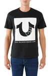 True Religion Brand Jeans Studded Logo Graphic T-shirt In Jet Black