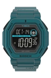 TIMEX COMMAND ENCOUNTER INDIGLO® RESIN STRAP DIGITAL CHRONOGRAPH WATCH, 45MM
