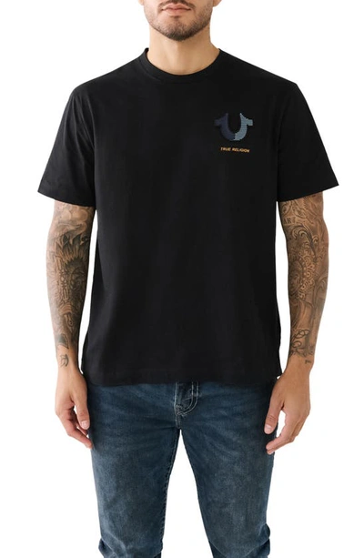 True Religion Brand Jeans Relaxed Lane Graphic T-shirt In Jet Black