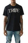 True Religion Brand Jeans True Face Graphic T-shirt In Jet Black