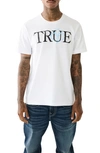 True Religion Brand Jeans True Face Graphic T-shirt In Optic White