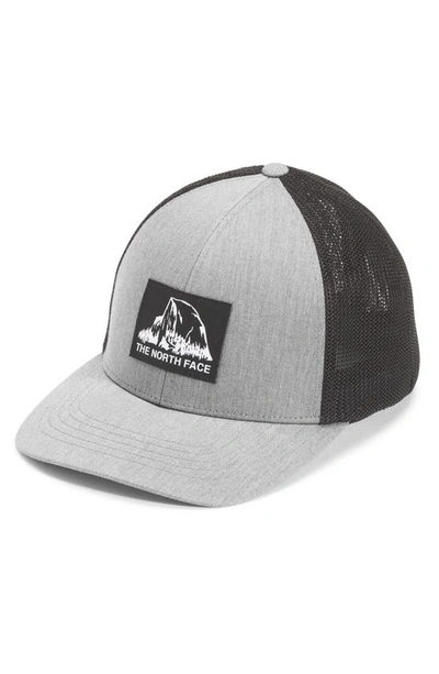The North Face Truckee Fitted Trucker Hat In Tnf Medium Grey Heather,tnf Black