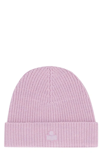 Isabel Marant Bayle Logo Embroidered Beanie In Pink