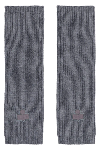 Isabel Marant Patti Wool Gloves In Grey