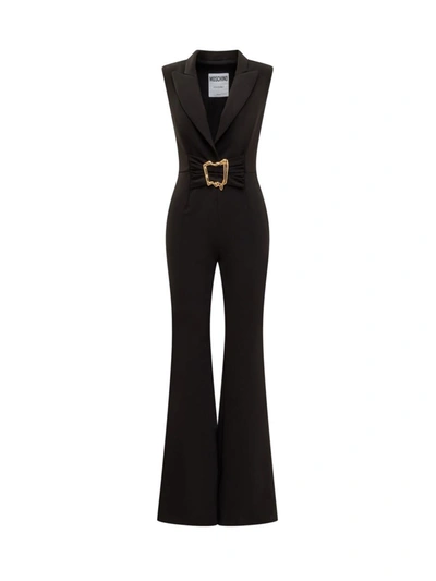 Moschino Long Jumpsuit In Black