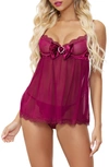 SEVEN 'TIL MIDNIGHT SEVEN ‘TIL MIDNIGHT MESH BABYDOLL & THONG