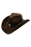 Peter Grimm Parker Cowboy Hat In Dark Brown