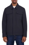 Nautica Water Resistant Wool Blend Coat In Charcoal