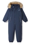 REIMA KIDS' REIMATEC STAVANGER WINDPROOF & WATERPROOF INSULATED SNOWSUIT WITH REMOVABLE FAUX FUR TRIM