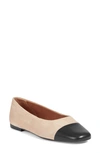 Vagabond Shoemakers Jolin Ballet Flat In Safari/ Black