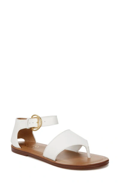 Franco Sarto Ruth Ankle Strap Sandal In White Faux Leather