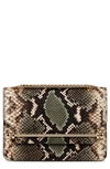 STRATHBERRY STRATHBERRY MINI EAST/WEST SNAKE EMBOSSED LEATHER SHOULDER BAG