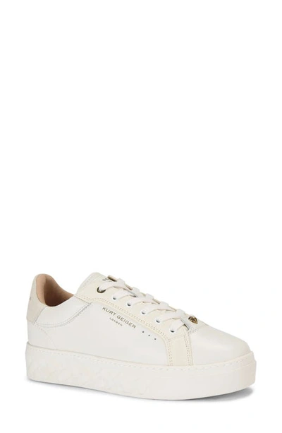 Kurt Geiger Kensington Platform Sneaker In Open White