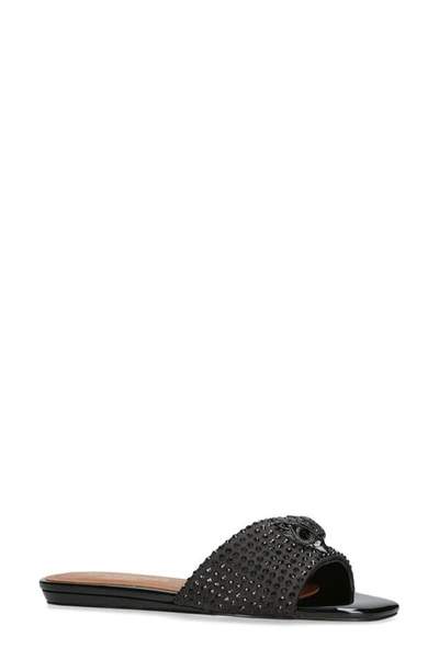 Kurt Geiger Kensington Crystal Embellished Slide Sandal In Black