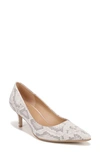 Naturalizer Everly Pump In White Snake Pattern Leather
