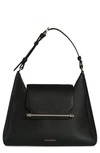 Strathberry Multrees Leather Hobo In Black