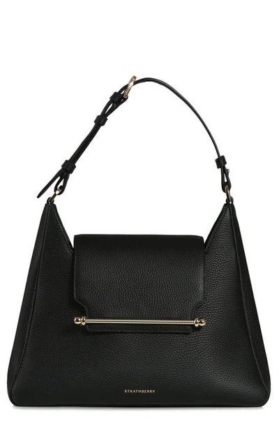 Strathberry Multrees Leather Hobo In Black