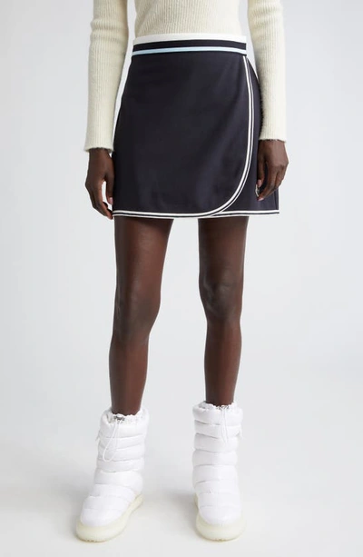 Moncler Cotton Mini Skirt In Navy