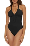 Soluna Braid Trim One-piece Swimsuit In Black
