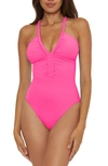 Soluna Braid Trim One-piece Swimsuit In Daiquiri